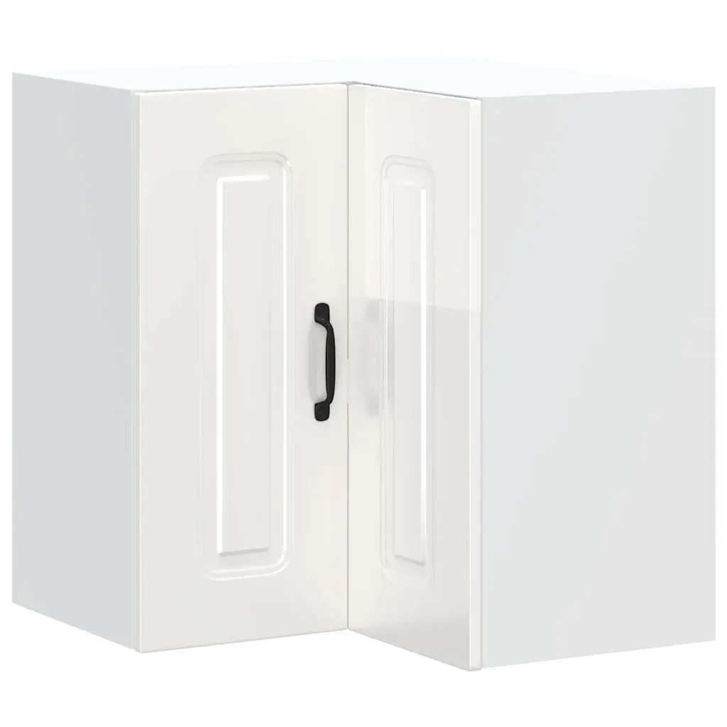 High Gloss White Corner Cabinet for Kitchen Storage
