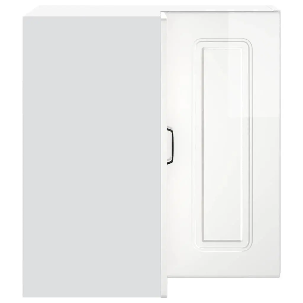 High Gloss White Corner Cabinet for Kitchen Storage