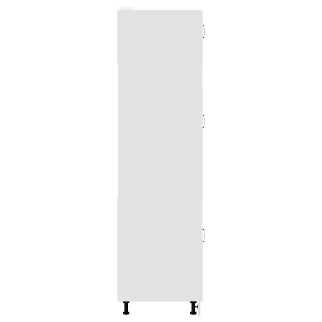 Engineered Wood Kitchen Storage Cabinet White Adjustable Feet Organizer