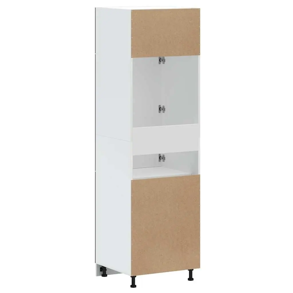 Kitchen Cabinet Black Engineered Wood Adjustable Feet Storage Doors