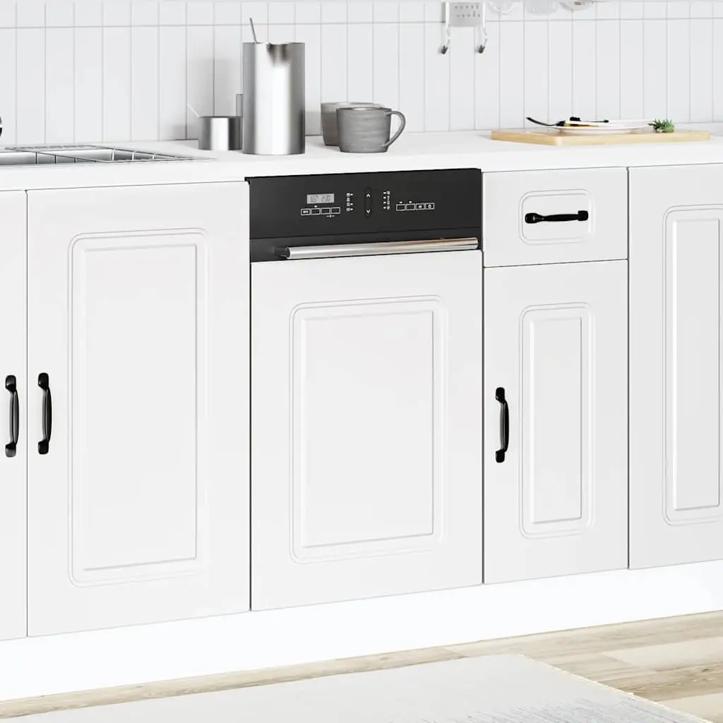 Dishwasher Panel White 45x1.5x57 cm Engineered Wood
