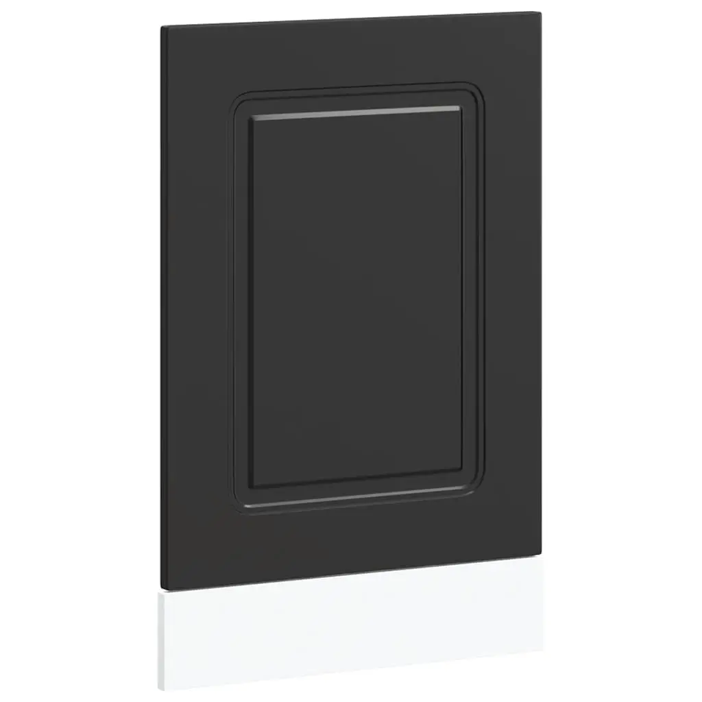 Dishwasher Panel Black 45x1.5x57cm Engineered Wood