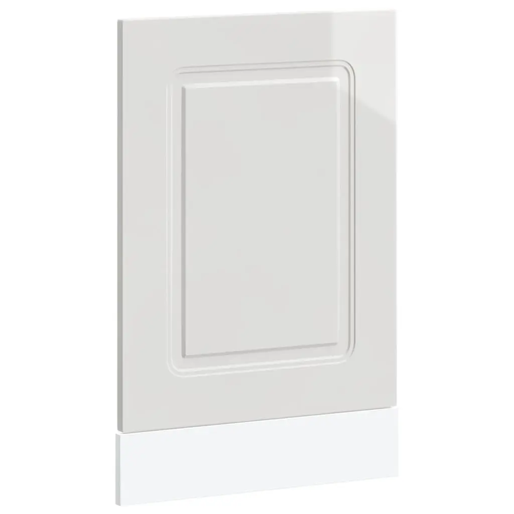 Dishwasher Panel White High Gloss 45x57cm Engineered Wood