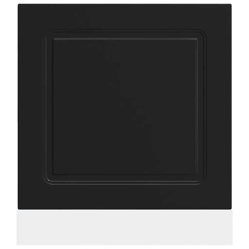 Dishwasher Panel Black 60x1.5x57cm Engineered Wood