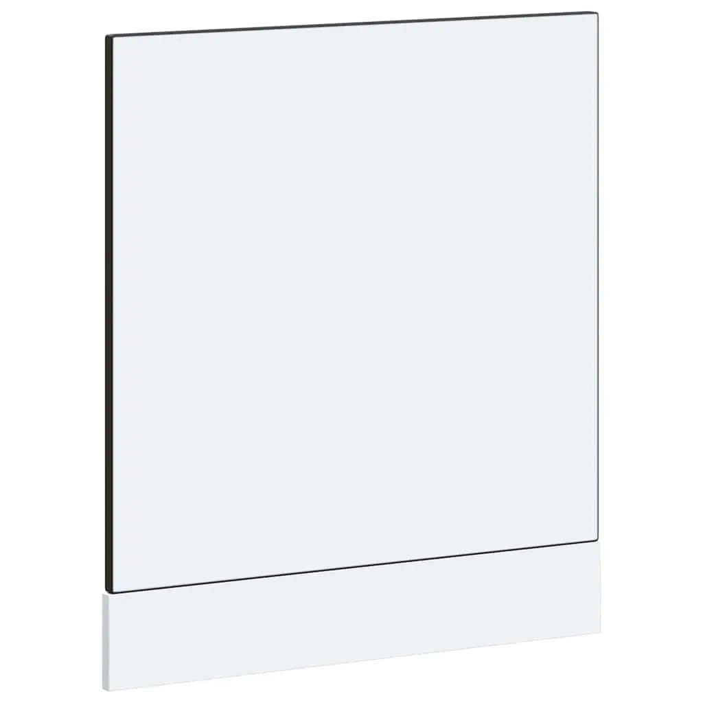 Dishwasher Panel Black 60x1.5x57cm Engineered Wood