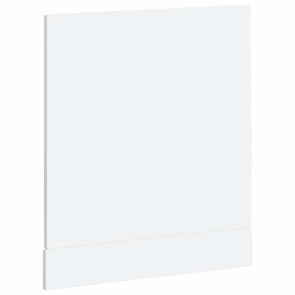 Dishwasher Panel High Gloss White 60x57cm Engineered Wood