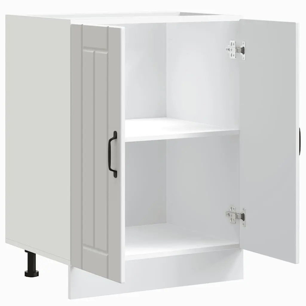 White Kitchen Sink Base Cabinet for Organised Storage