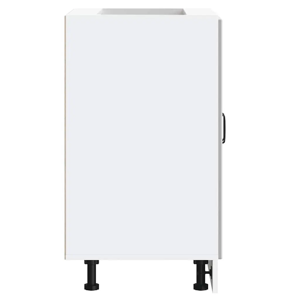 White Kitchen Sink Base Cabinet for Organised Storage