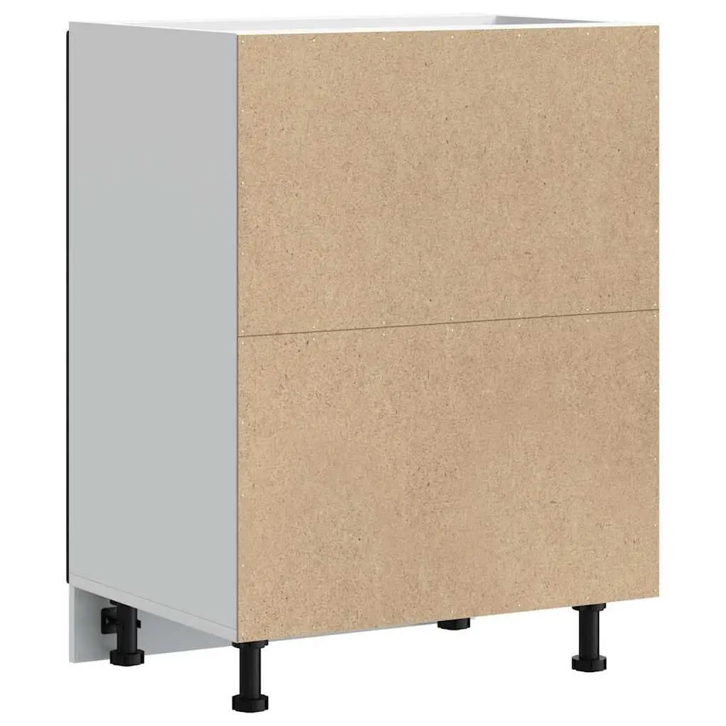 Black Kitchen Storage Cupboard Engineered Wood Sink Base Cabinet with Doors