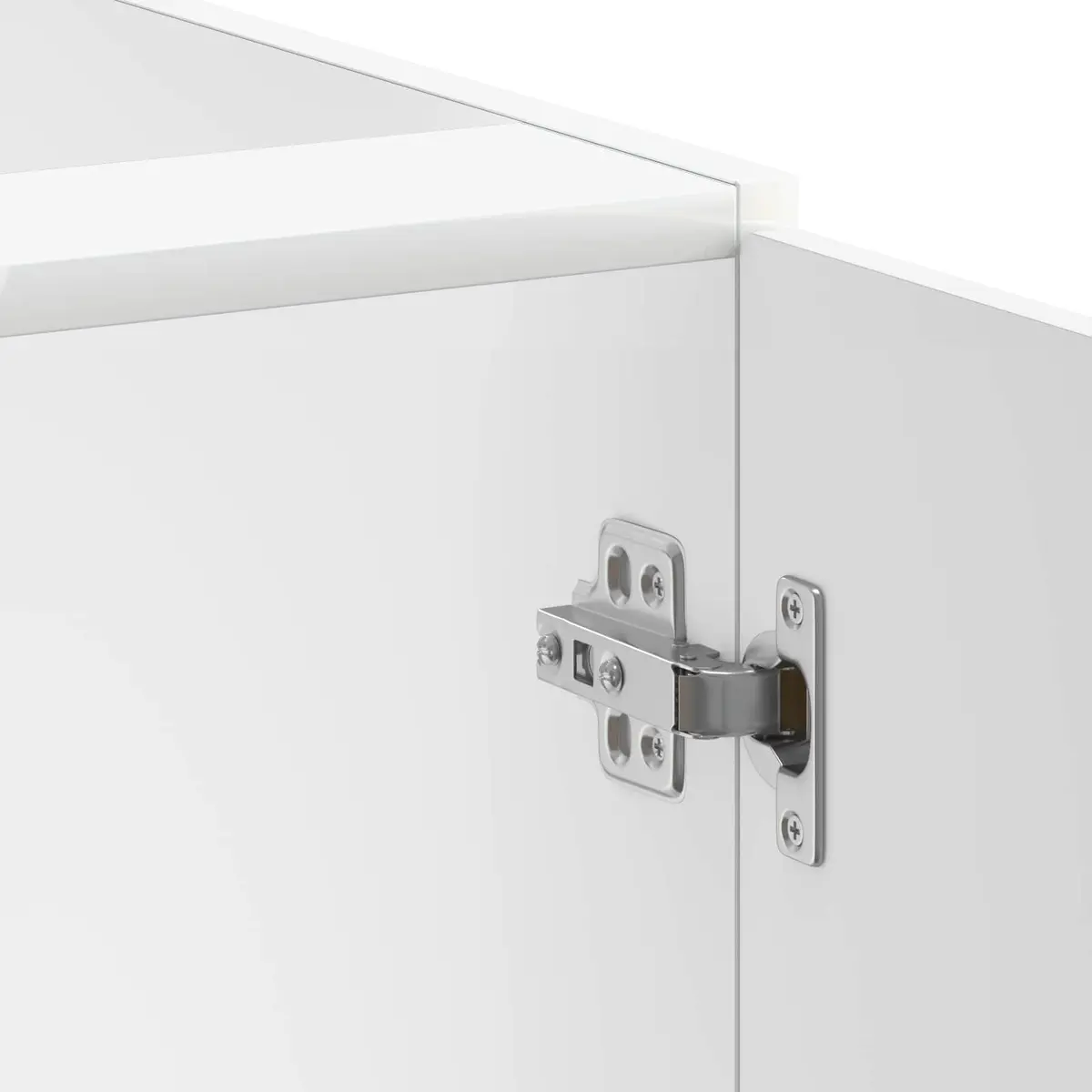 White High Gloss Kitchen Sink Base Cabinet for Storage