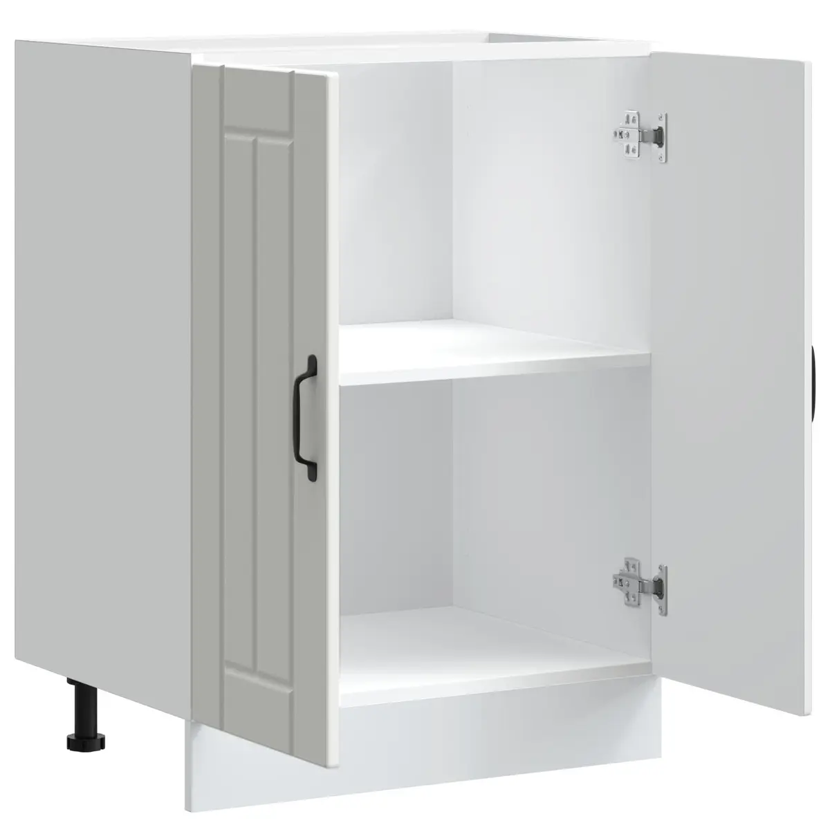White High Gloss Kitchen Sink Base Cabinet for Storage