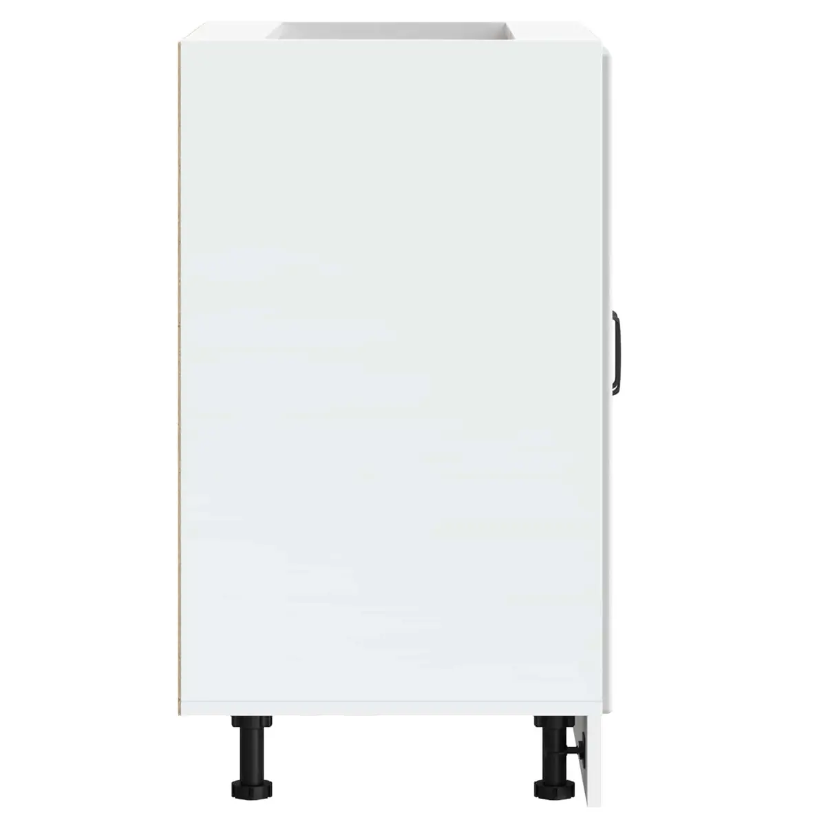 White High Gloss Kitchen Sink Base Cabinet for Storage