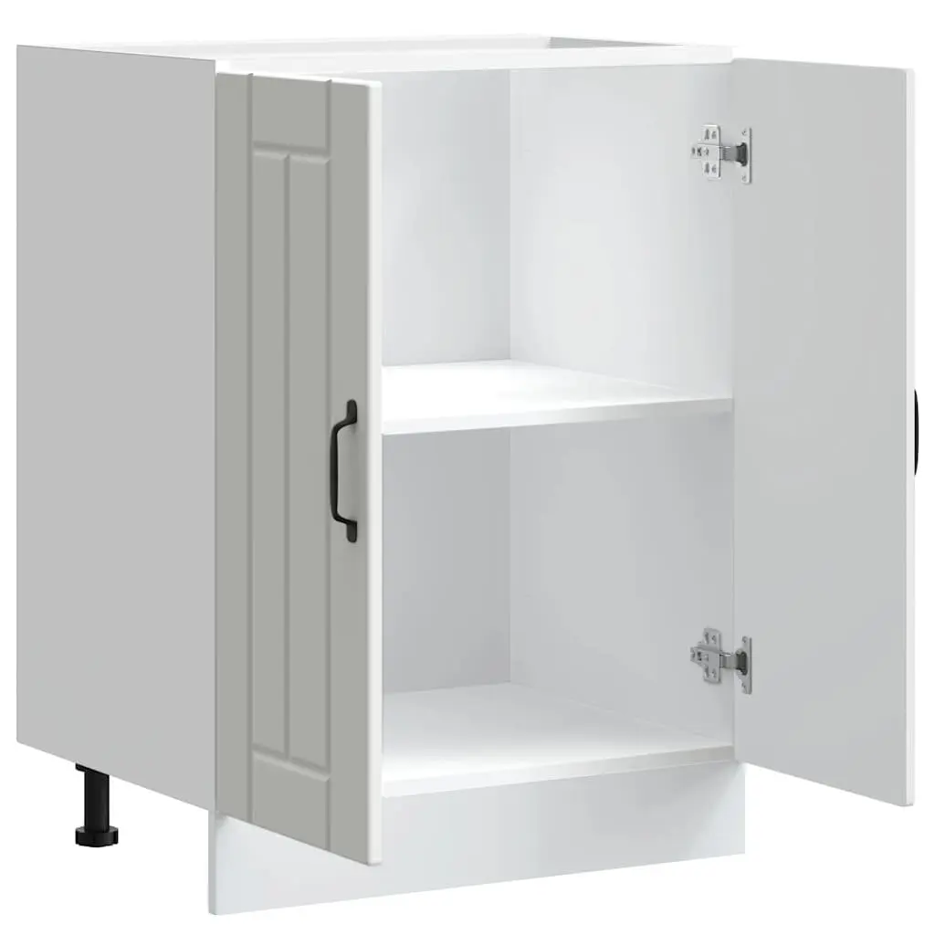 White High Gloss Kitchen Sink Base Cabinet for Storage