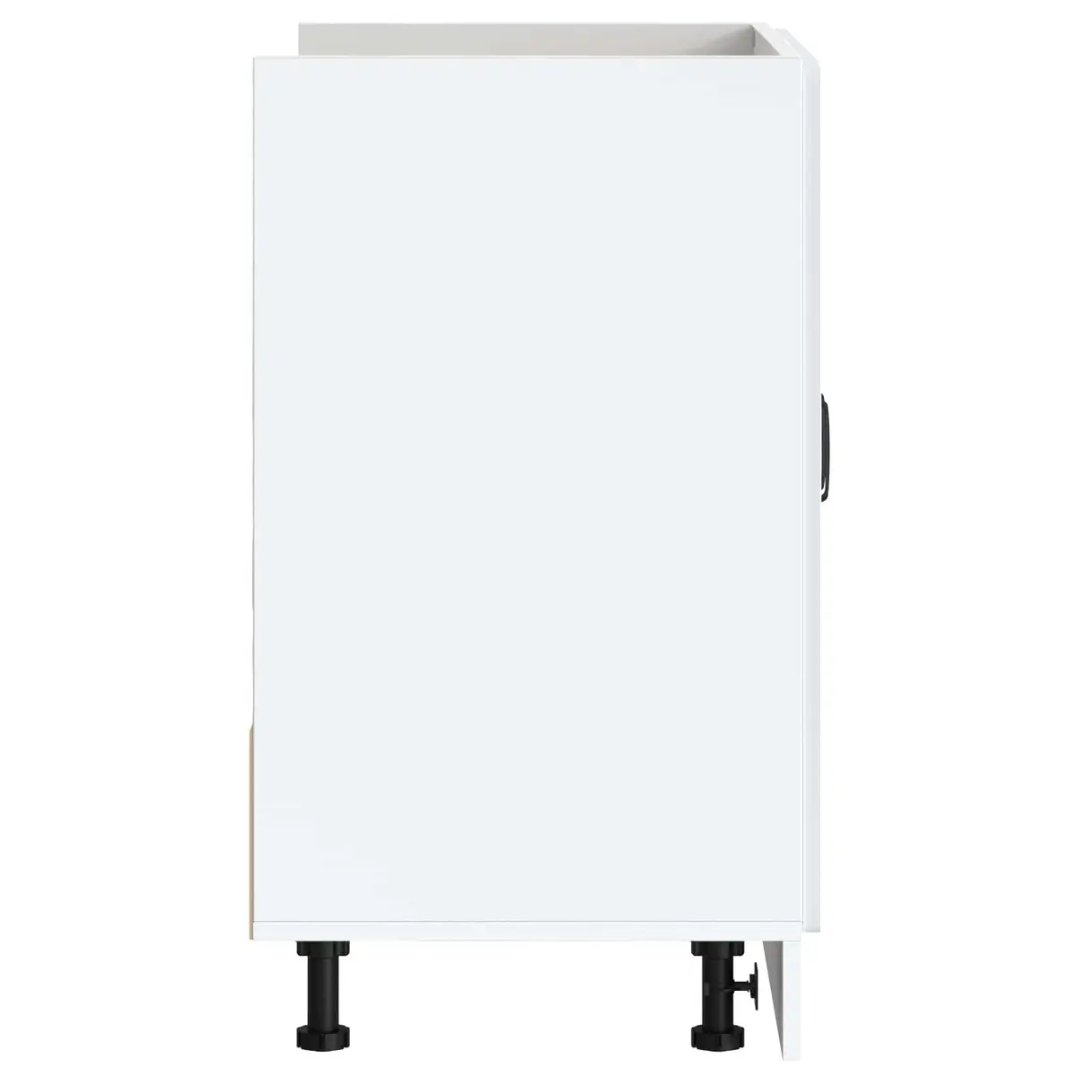 White Engineered Wood Sink Base Cabinet for Kitchens