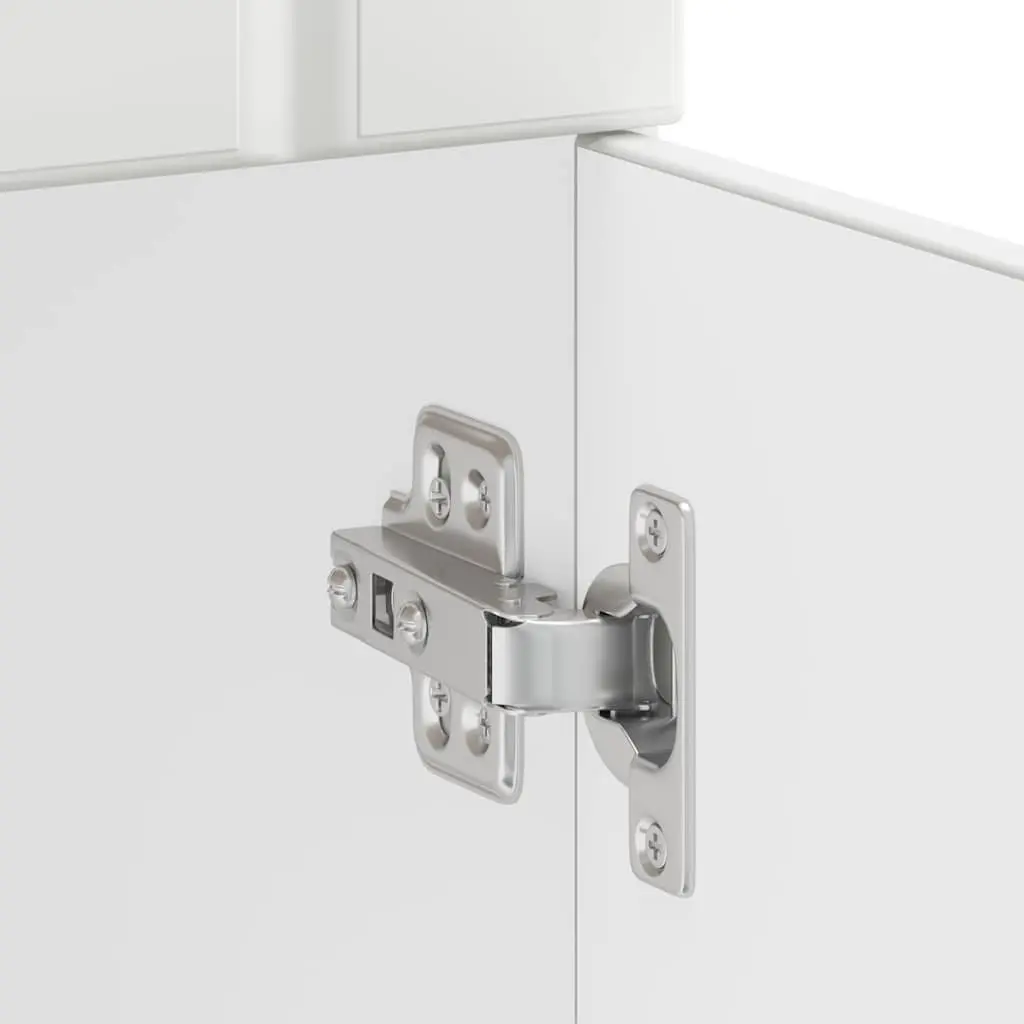 White Engineered Wood Sink Base Cabinet Storage Unit with Doors for Kitchen