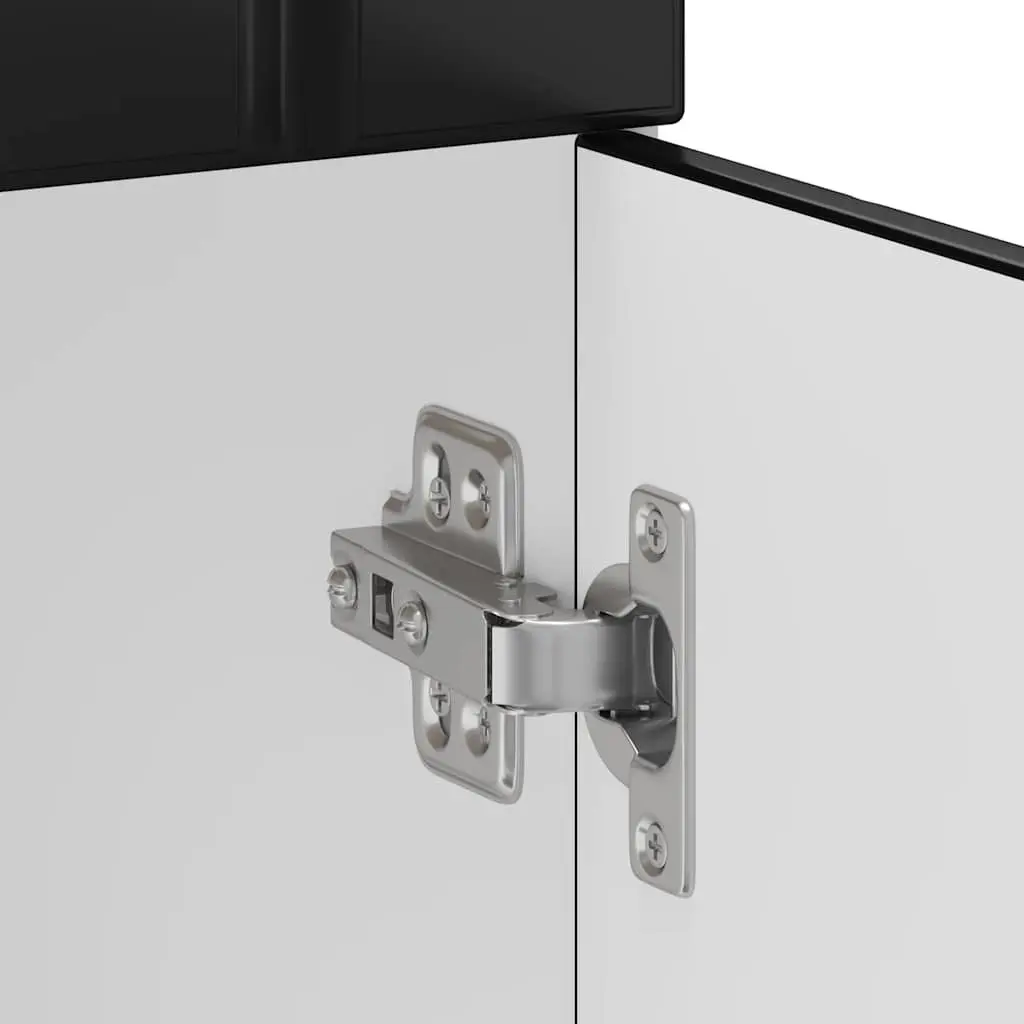 Black Engineered Wood Kitchen Base Cabinet for Storage