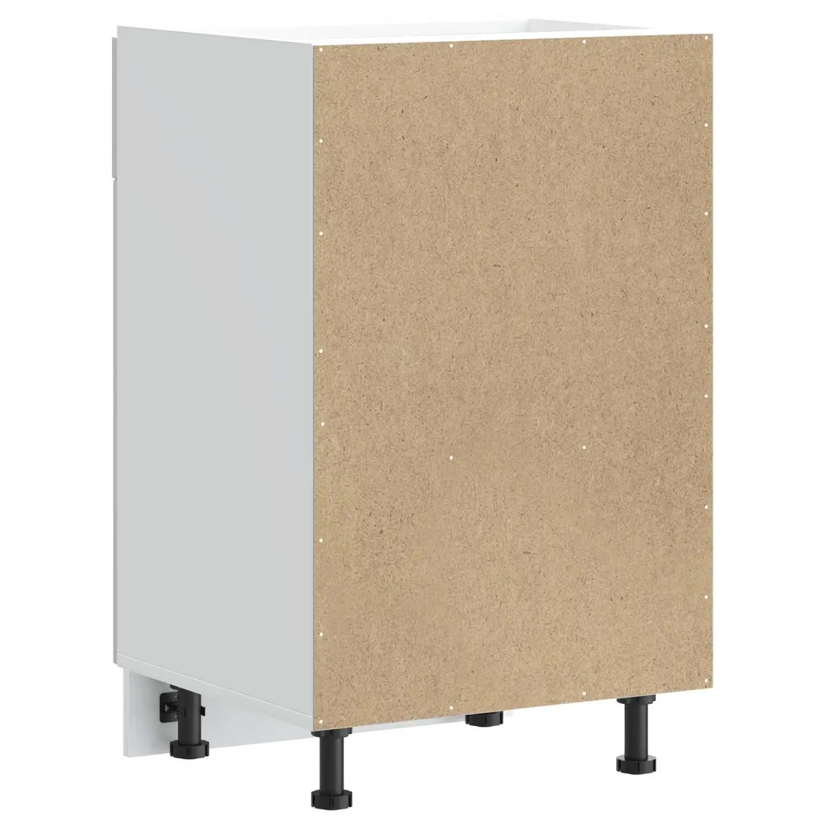 White High Gloss Engineered Wood Kitchen Base Cabinet