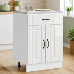 High Gloss White Kitchen Base Cabinet for Sink