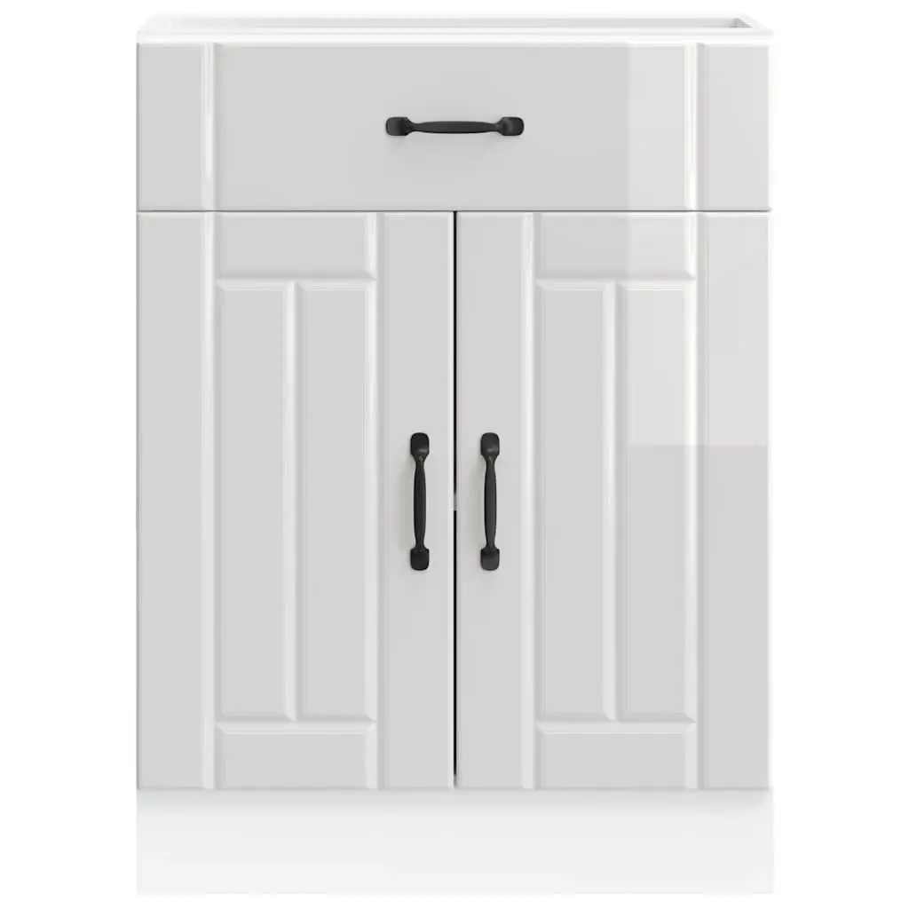 High Gloss White Kitchen Base Cabinet for Sink