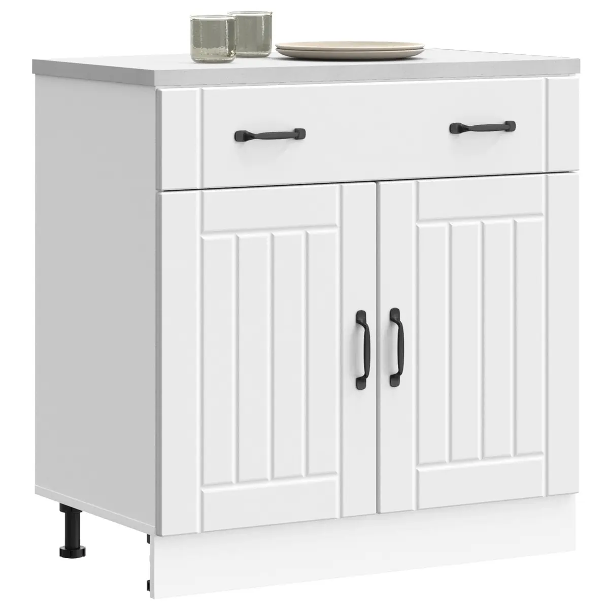 White Kitchen Base Cabinet for Easy Storage