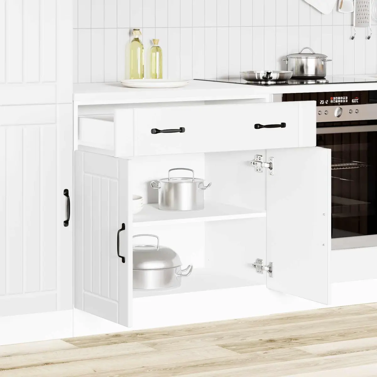 White Kitchen Base Cabinet for Easy Storage