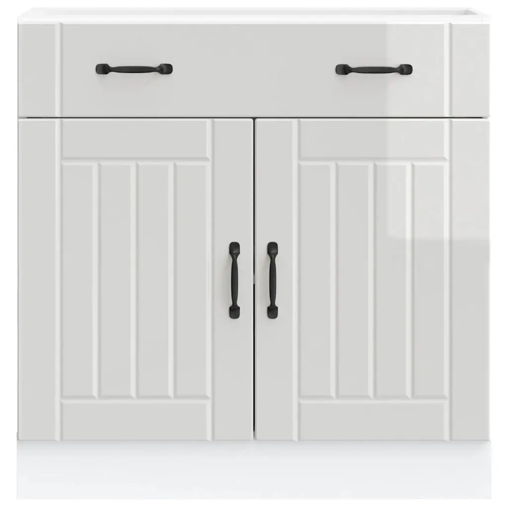 High Gloss White Kitchen Base Cabinet for Storage