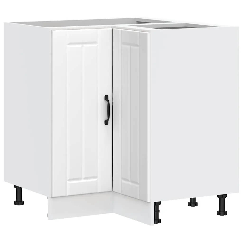 White Kitchen Corner Base Cabinet with Adjustable Feet