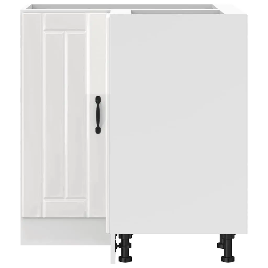 White Engineered Wood Kitchen Corner Base Cabinet