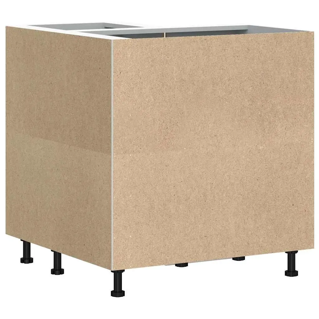 White Engineered Wood Kitchen Corner Base Cabinet