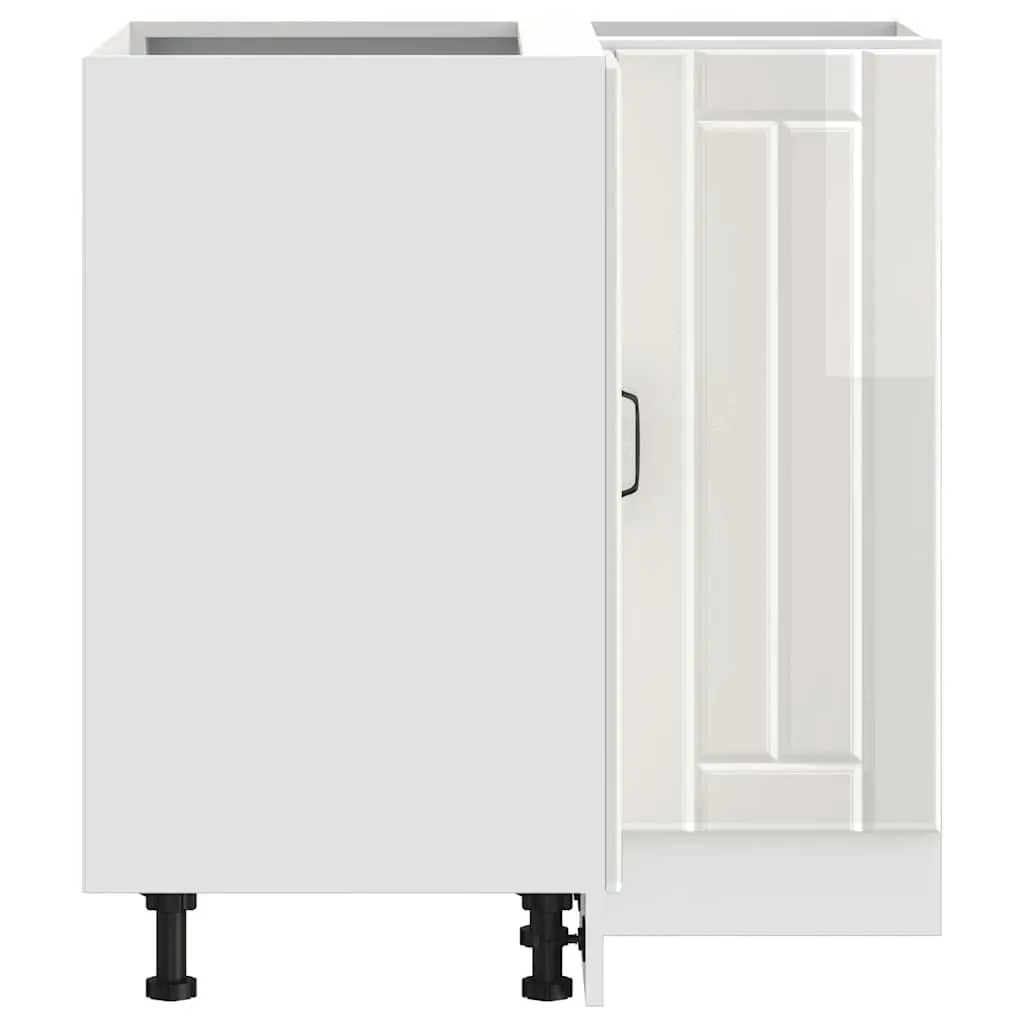 White Engineered Wood Kitchen Corner Base Cabinet