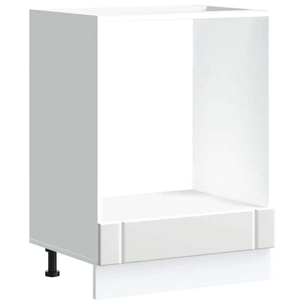 Oven Cabinet White Engineered Wood Kitchen Storage Unit Compact Space-Saving