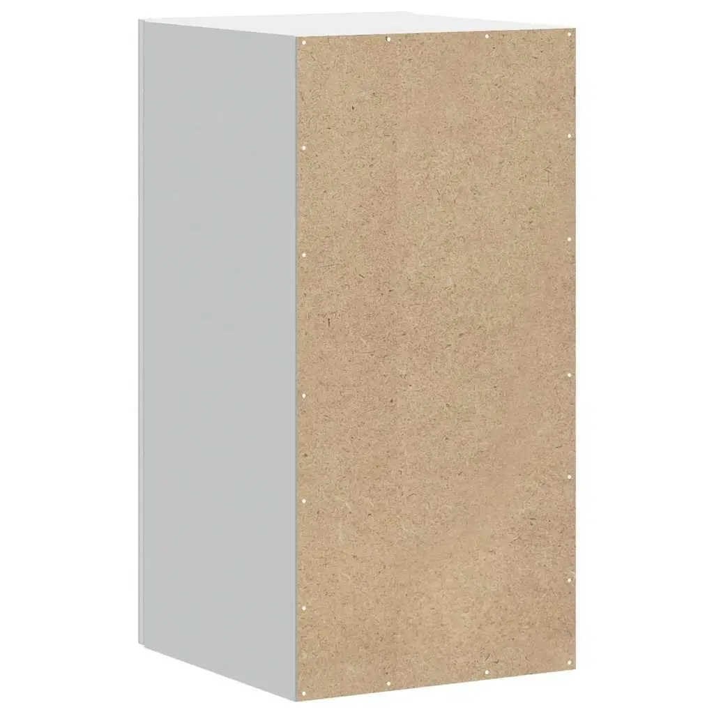 Kitchen Wall Cabinet White Engineered Wood Glass Door Wall-Mounted