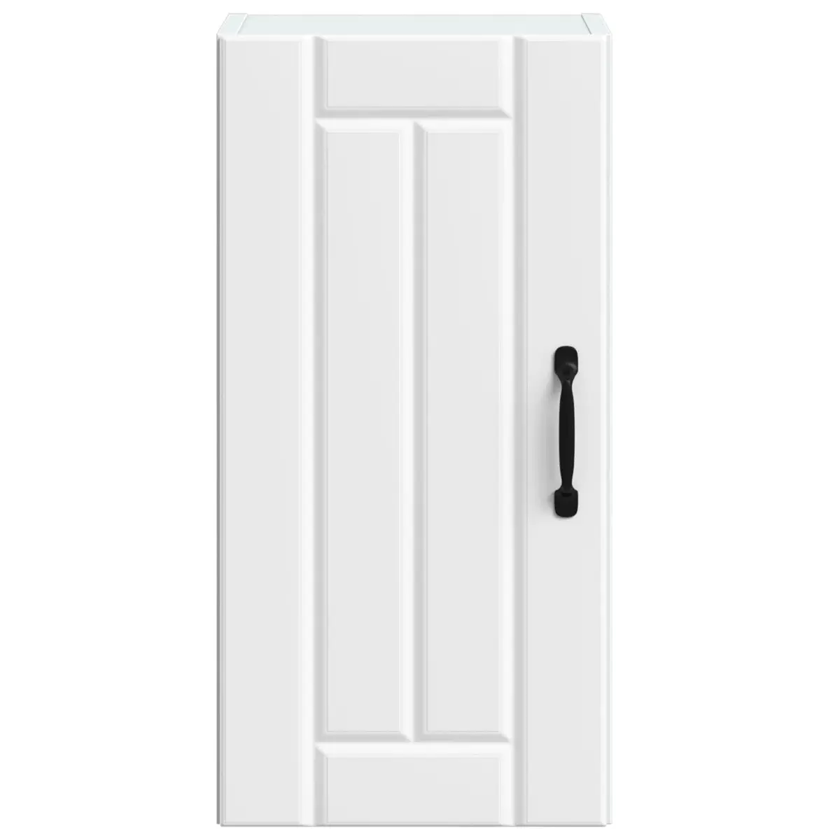 Kitchen Wall Cabinet White Engineered Wood Glass Door Wall-Mounted