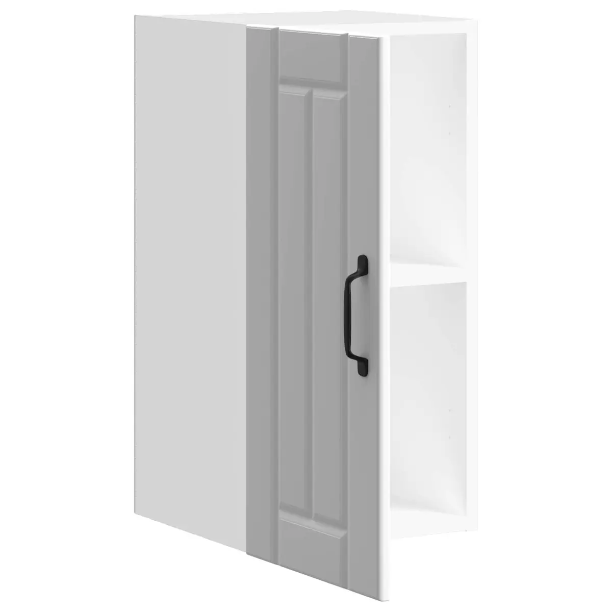 Kitchen Wall Cabinet White Engineered Wood Glass Door Wall-Mounted