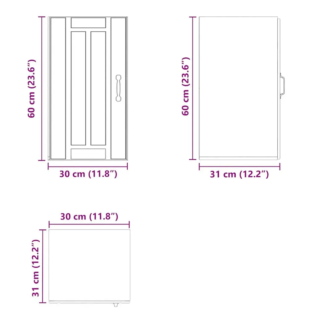 White High Gloss Kitchen Wall Cabinet