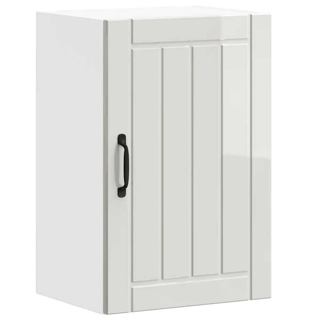 White Engineered Wood Wall-Mounted Kitchen Cabinet