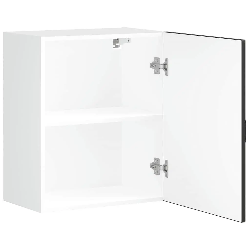 Black Kitchen Wall Cabinet with Glass Door