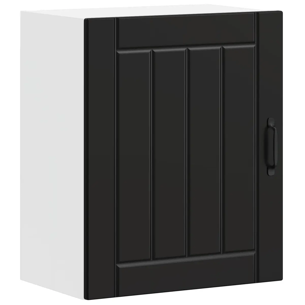 Black Kitchen Wall Cabinet with Glass Door