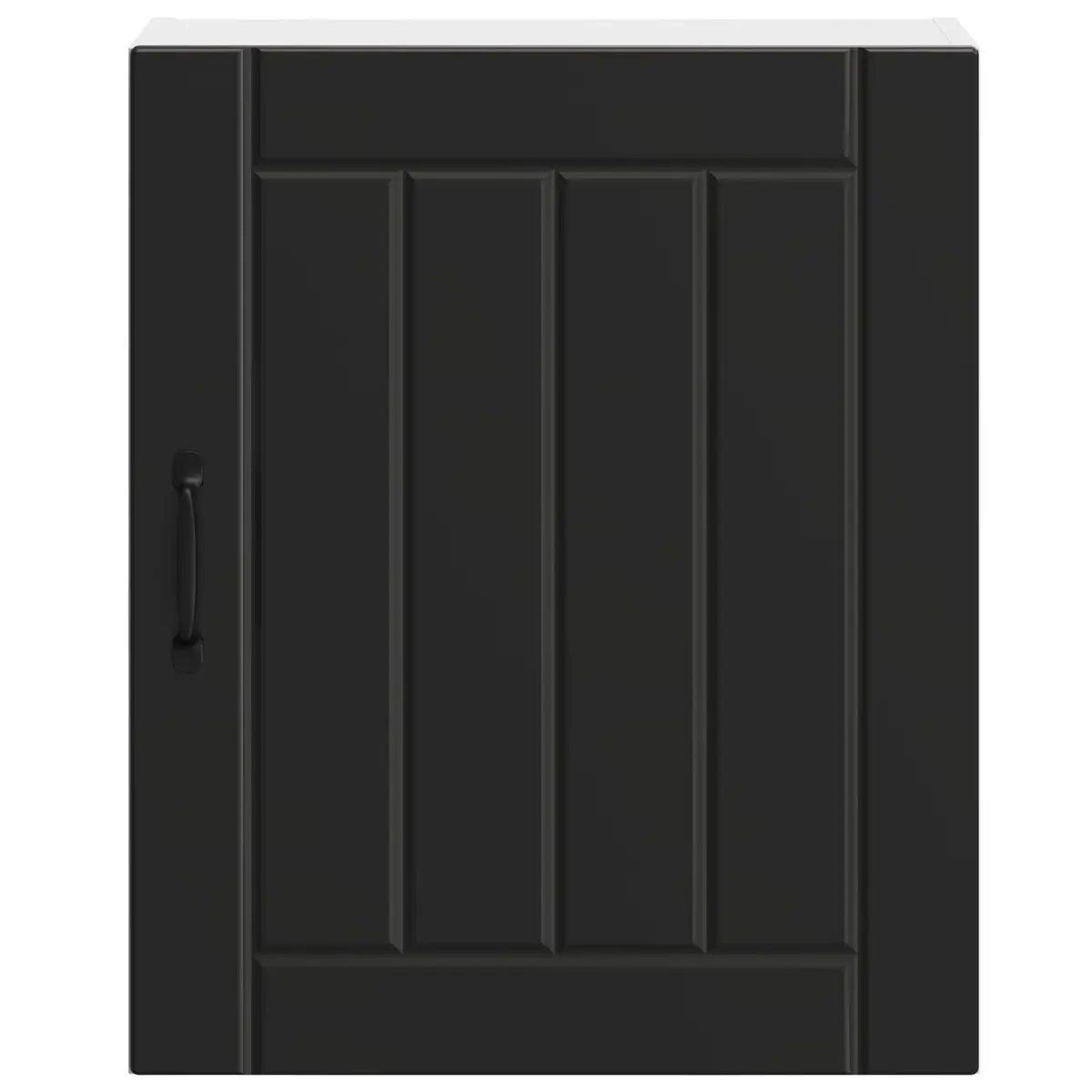 Black Kitchen Wall Cabinet with Glass Door