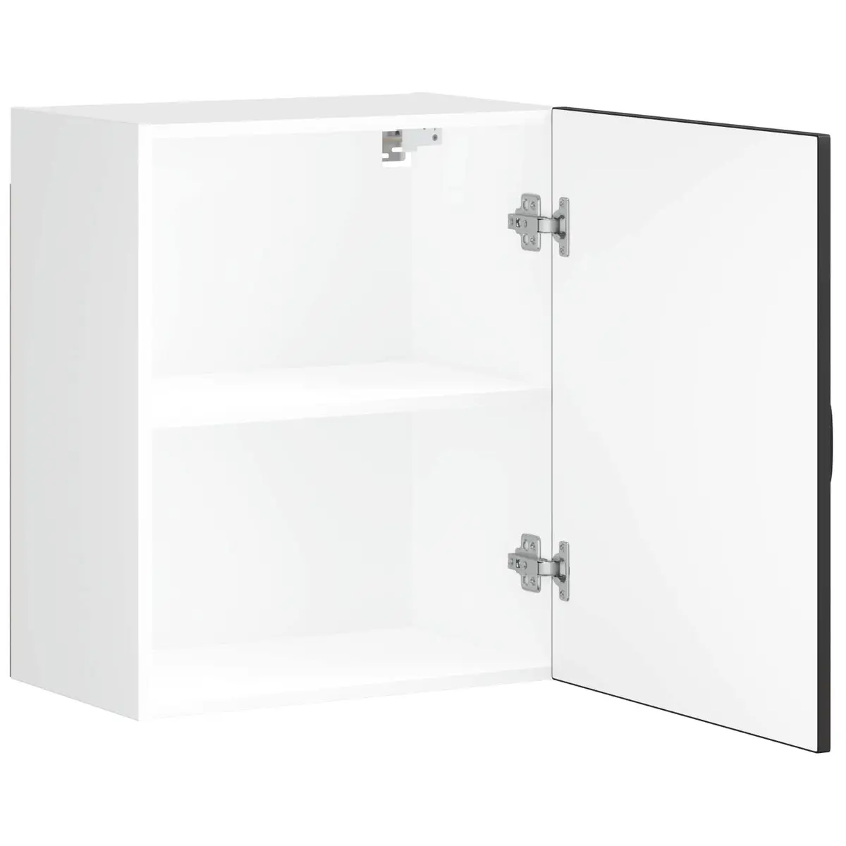 Black Kitchen Wall Cabinet with Glass Door