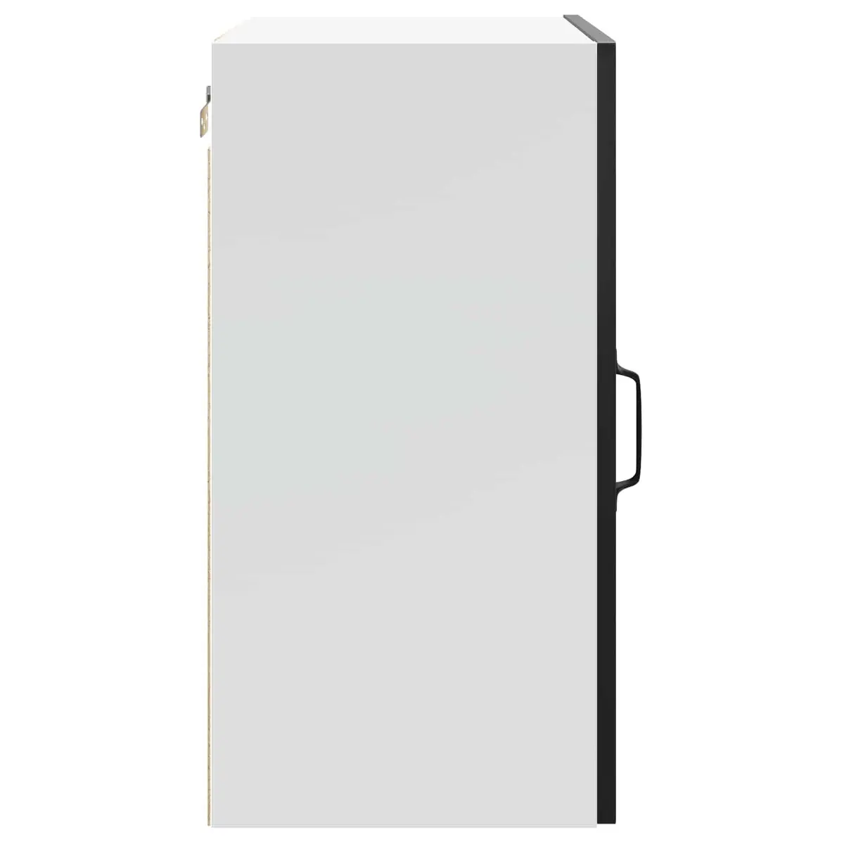 Black Kitchen Wall Cabinet with Glass Door