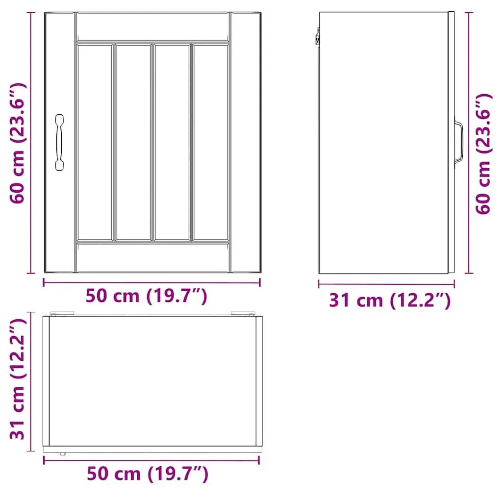 White High Gloss Kitchen Wall Cabinet with Glass Door