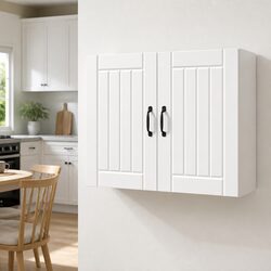 Lucca White Engineered Wood Kitchen Wall Cabinet