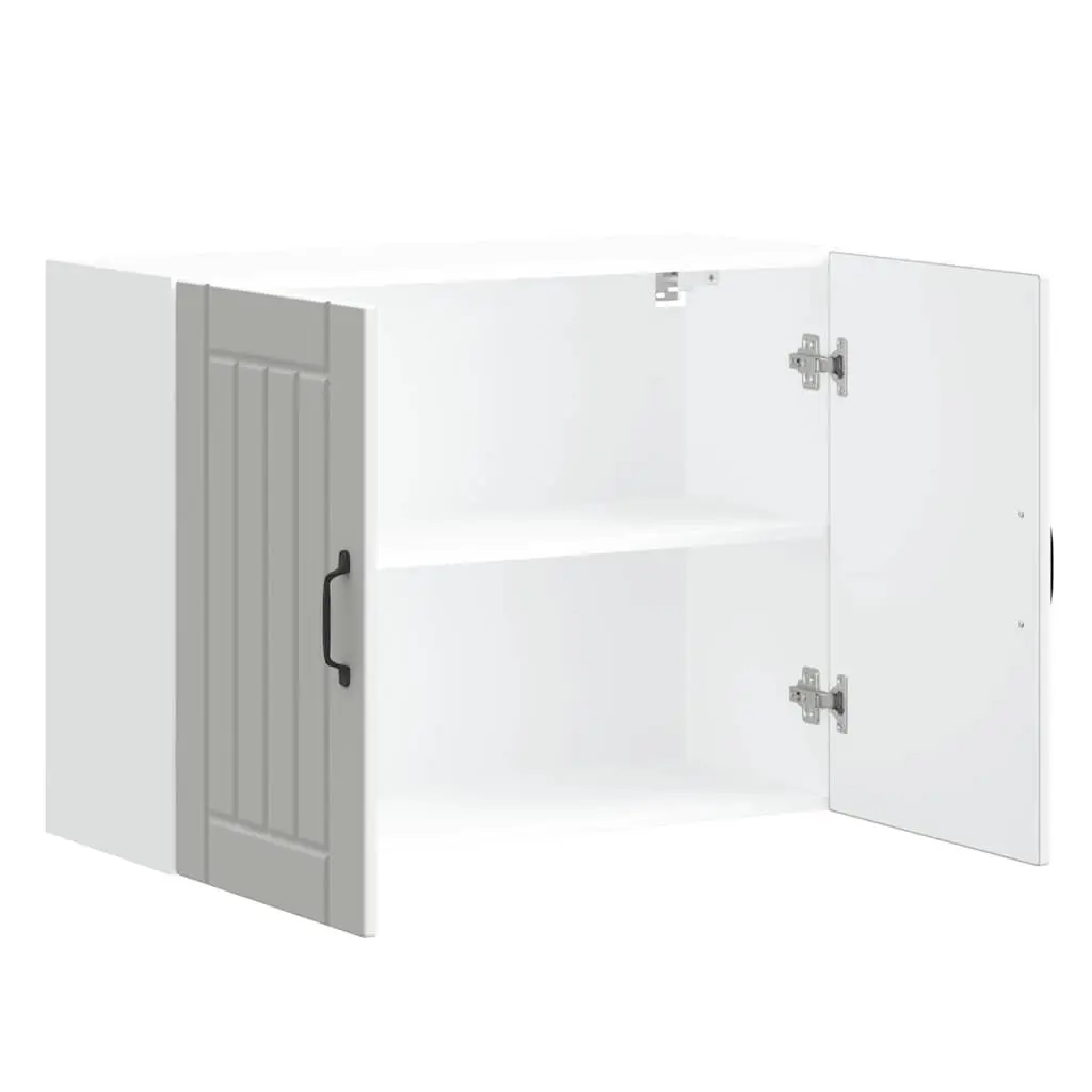 Lucca White Engineered Wood Kitchen Wall Cabinet