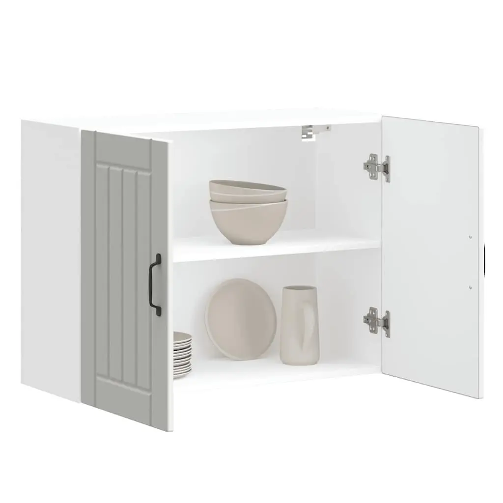 Lucca White Engineered Wood Kitchen Wall Cabinet