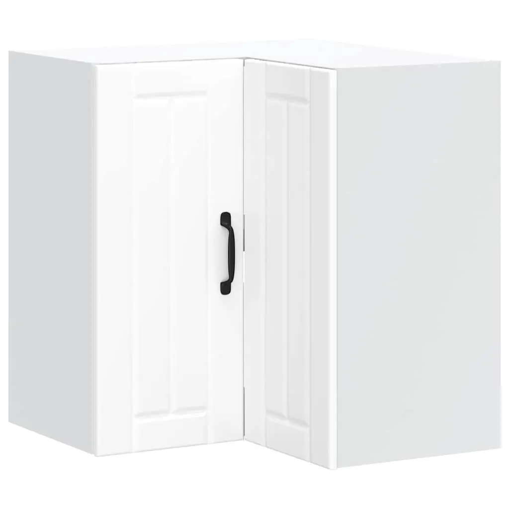 White Wall-Mounted Kitchen Corner Cabinet for Storage