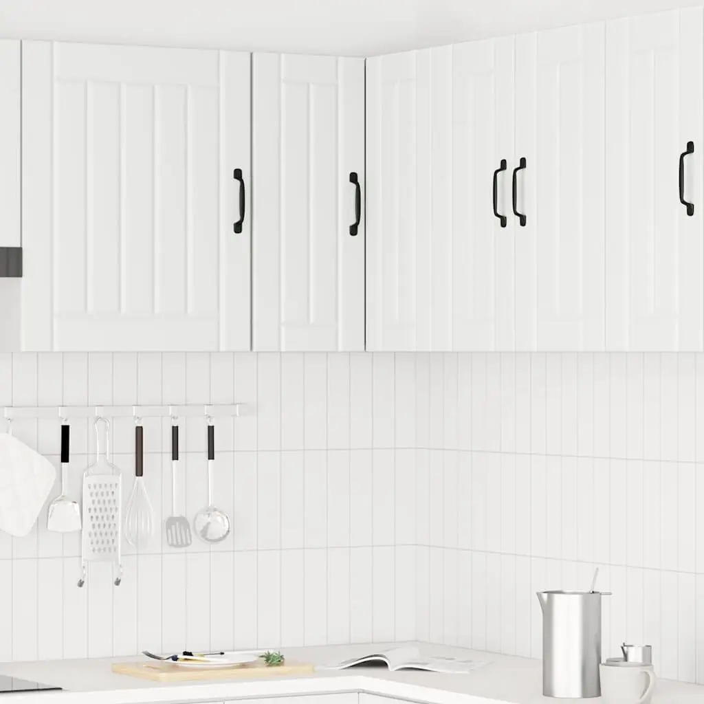 White Wall-Mounted Kitchen Corner Cabinet for Storage