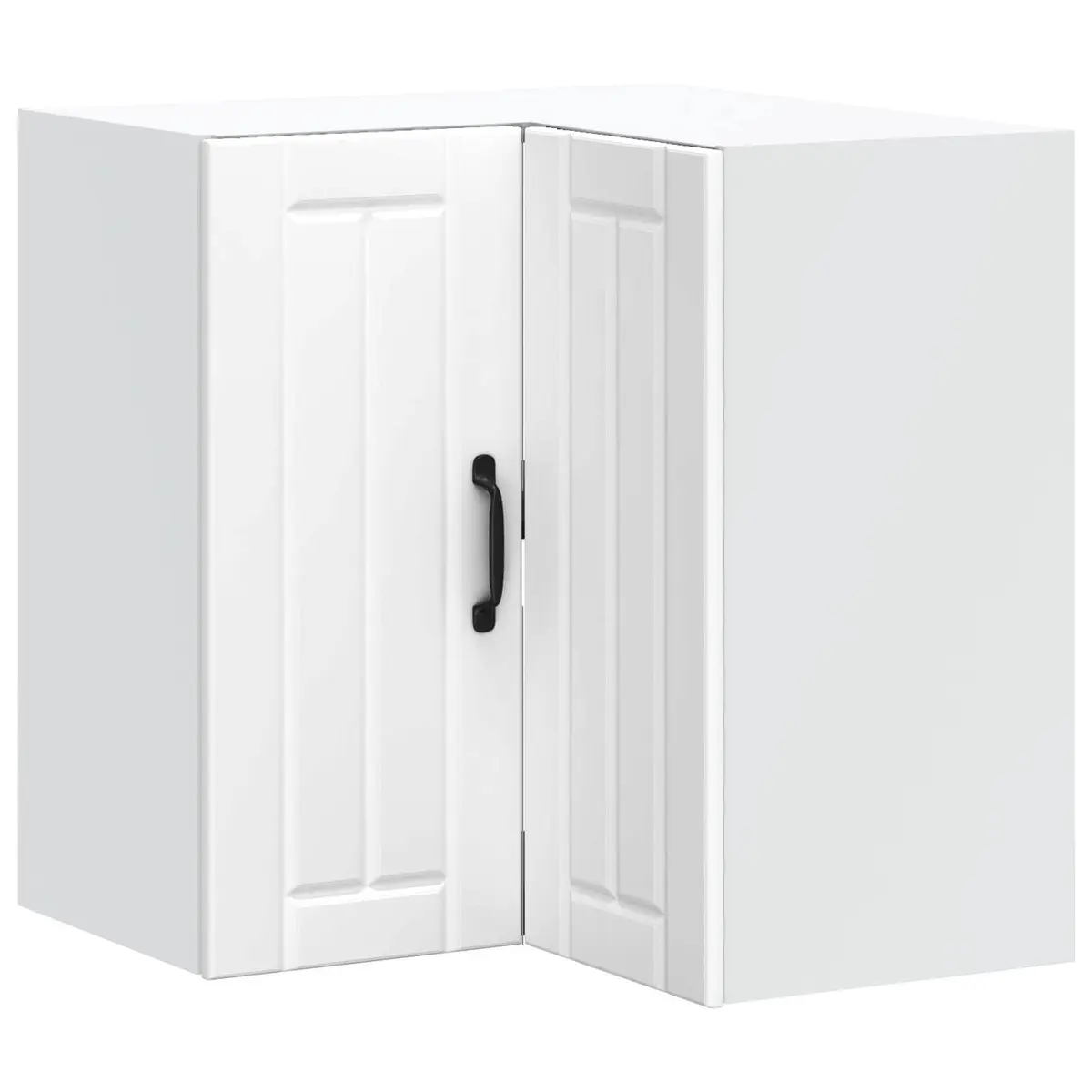 White Wall-Mounted Kitchen Corner Cabinet for Storage