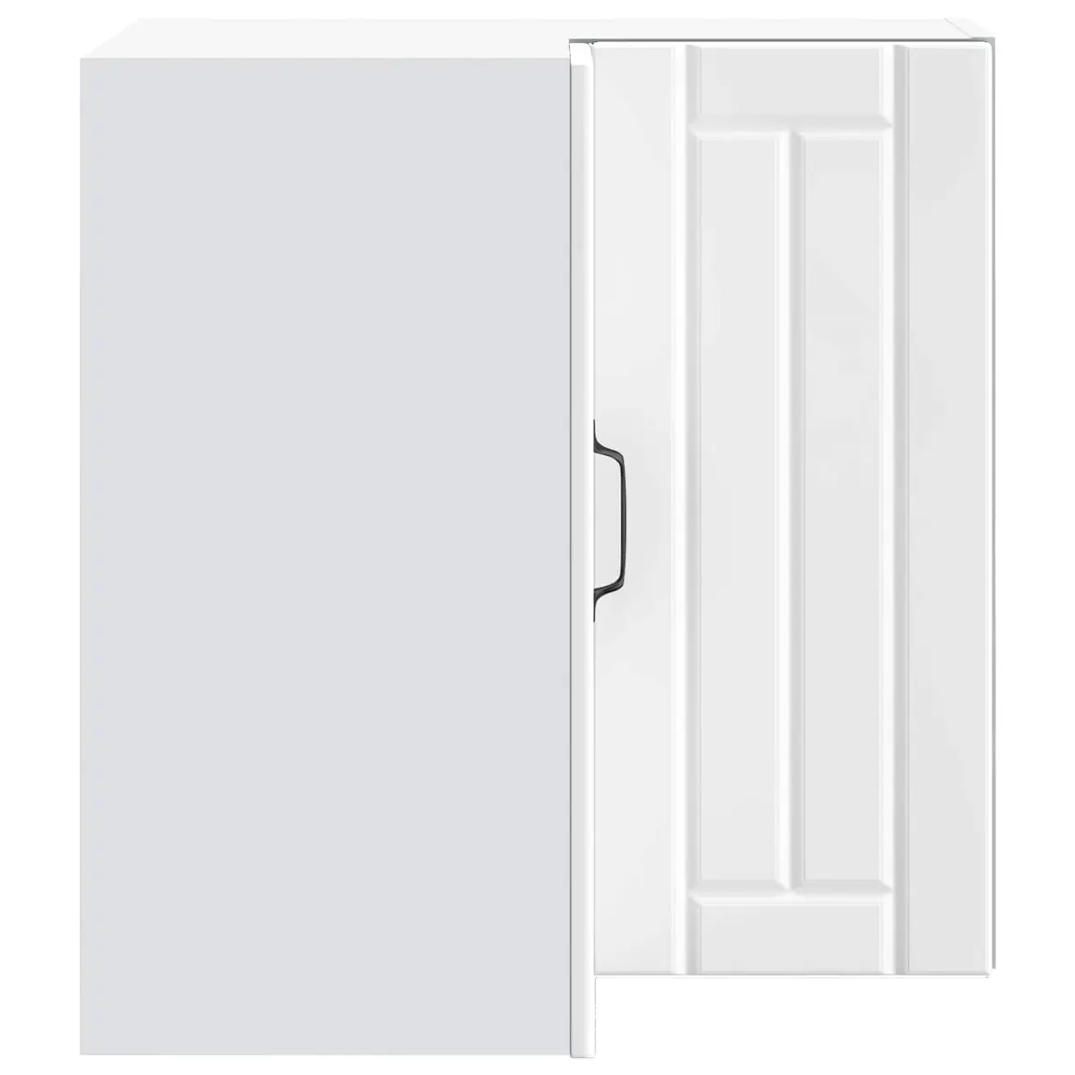 White Wall-Mounted Kitchen Corner Cabinet for Storage