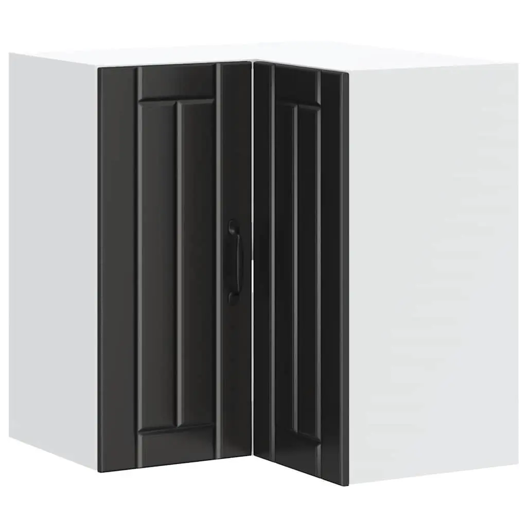 Black Engineered Wood Kitchen Corner Cabinet